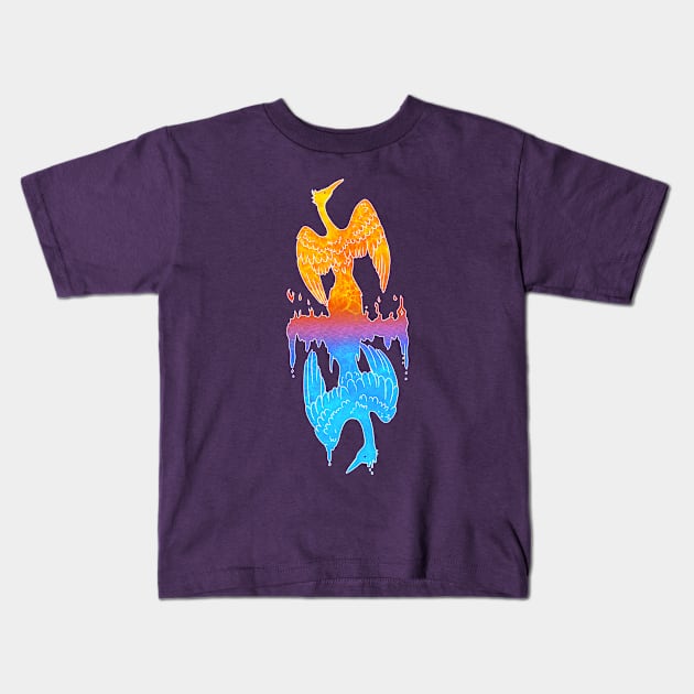 Phoenix Fire & Ice Kids T-Shirt by TehNessa